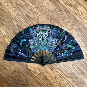 Universal Studios Mardi Gras oversized hand folding fan